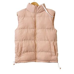 Missguided Blush Boxy‎ Padded Gilet Full Zip Puffer Vest Size 4 Small NWT